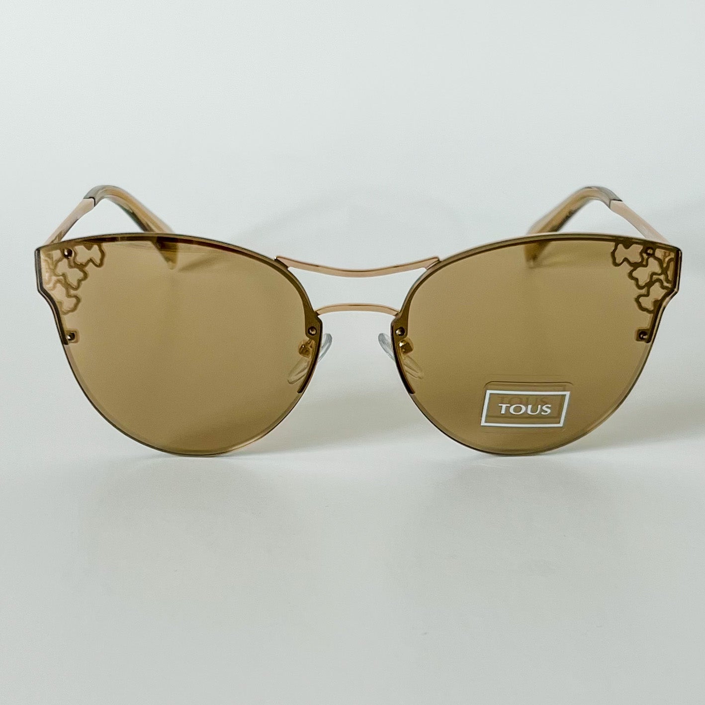 TOUS Women Sunglasses STO 369 Gold Oval Metal Frame