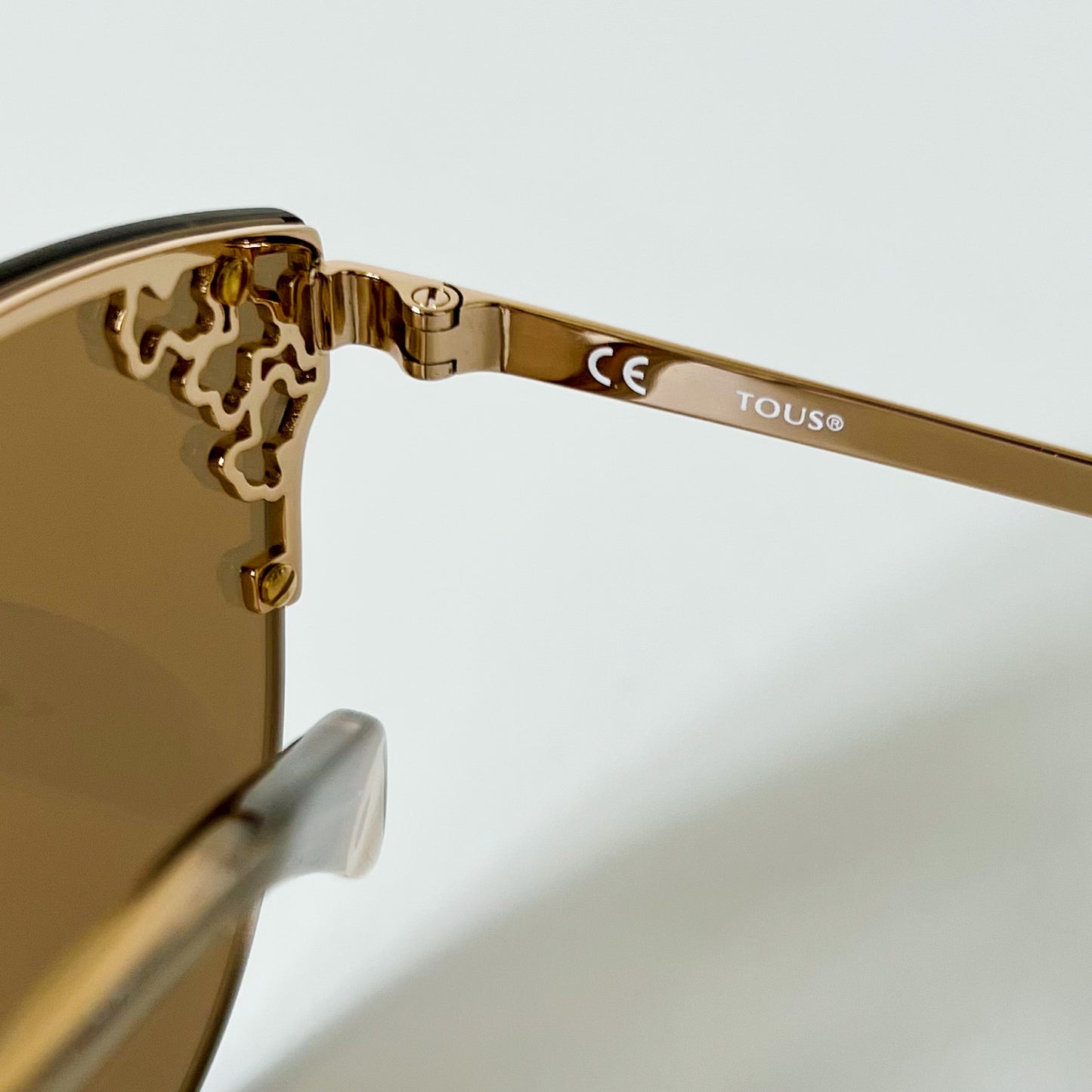 TOUS Women Sunglasses STO 369 Gold Oval Metal Frame