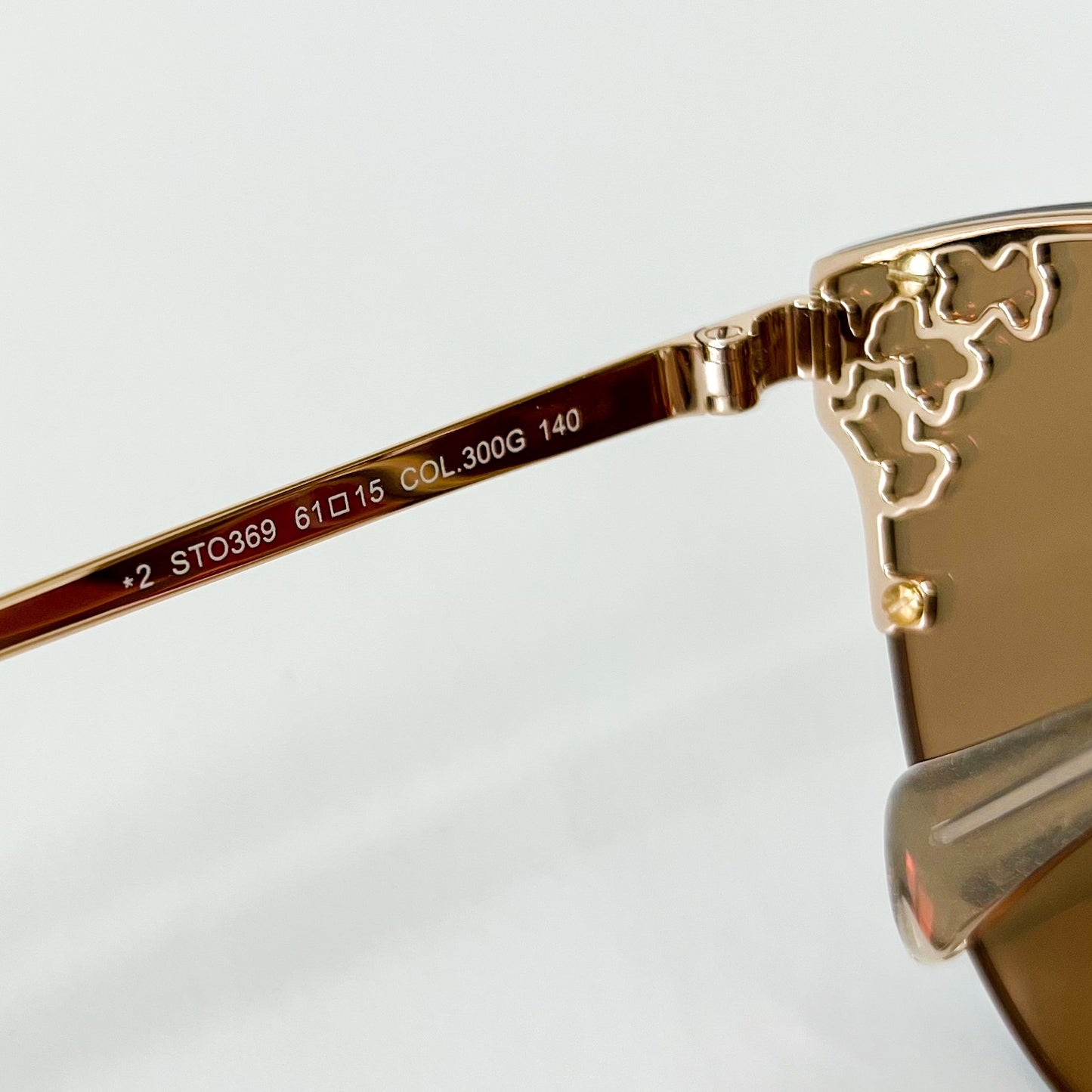 TOUS Women Sunglasses STO 369 Gold Oval Metal Frame