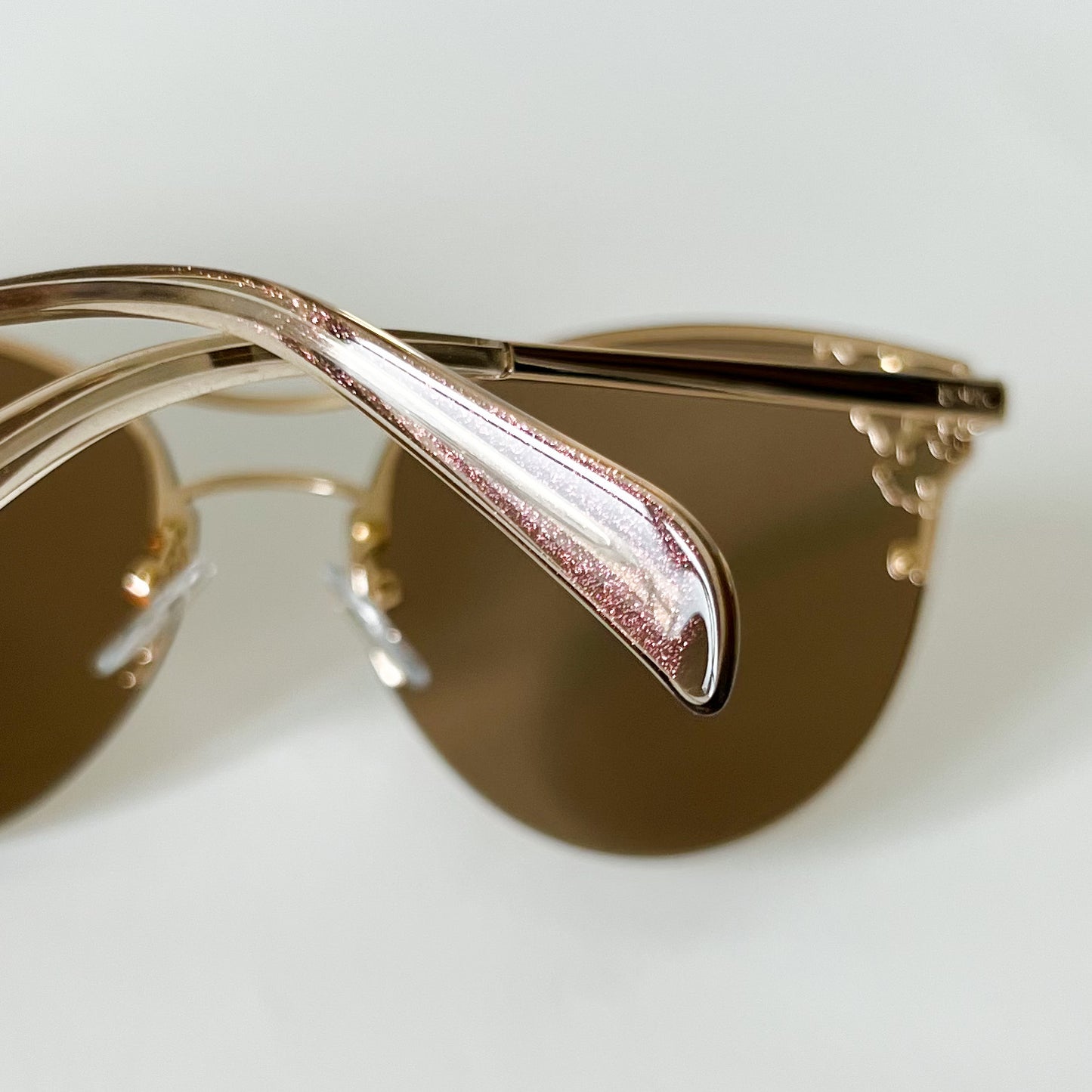 TOUS Women Sunglasses STO 369 Gold Oval Metal Frame