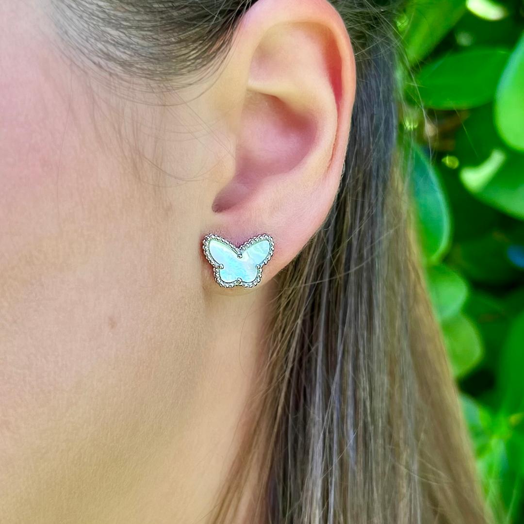 Butterfly stud earrings - Sterling Silver 925