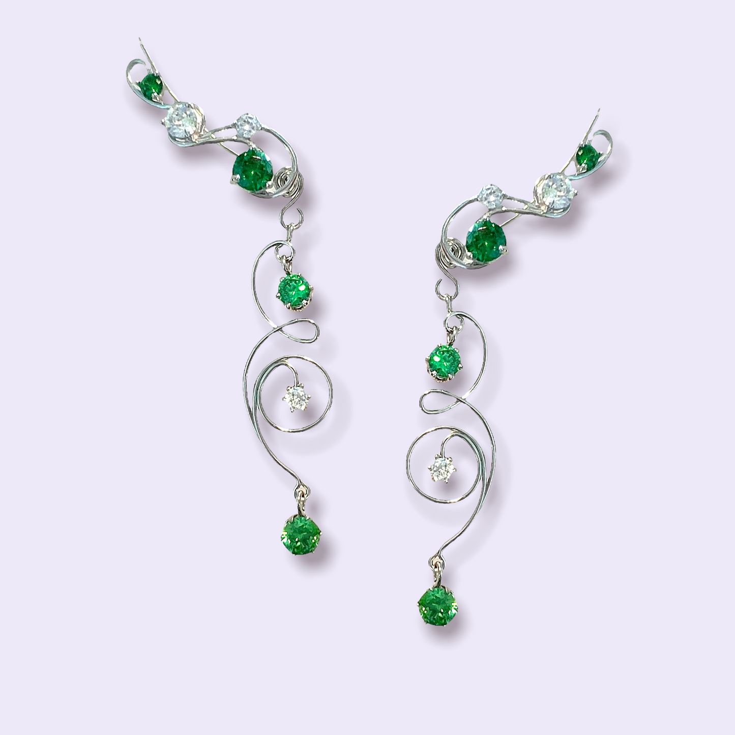 CASABLANCA EAR CLIMBERS - YELLOW SILVER