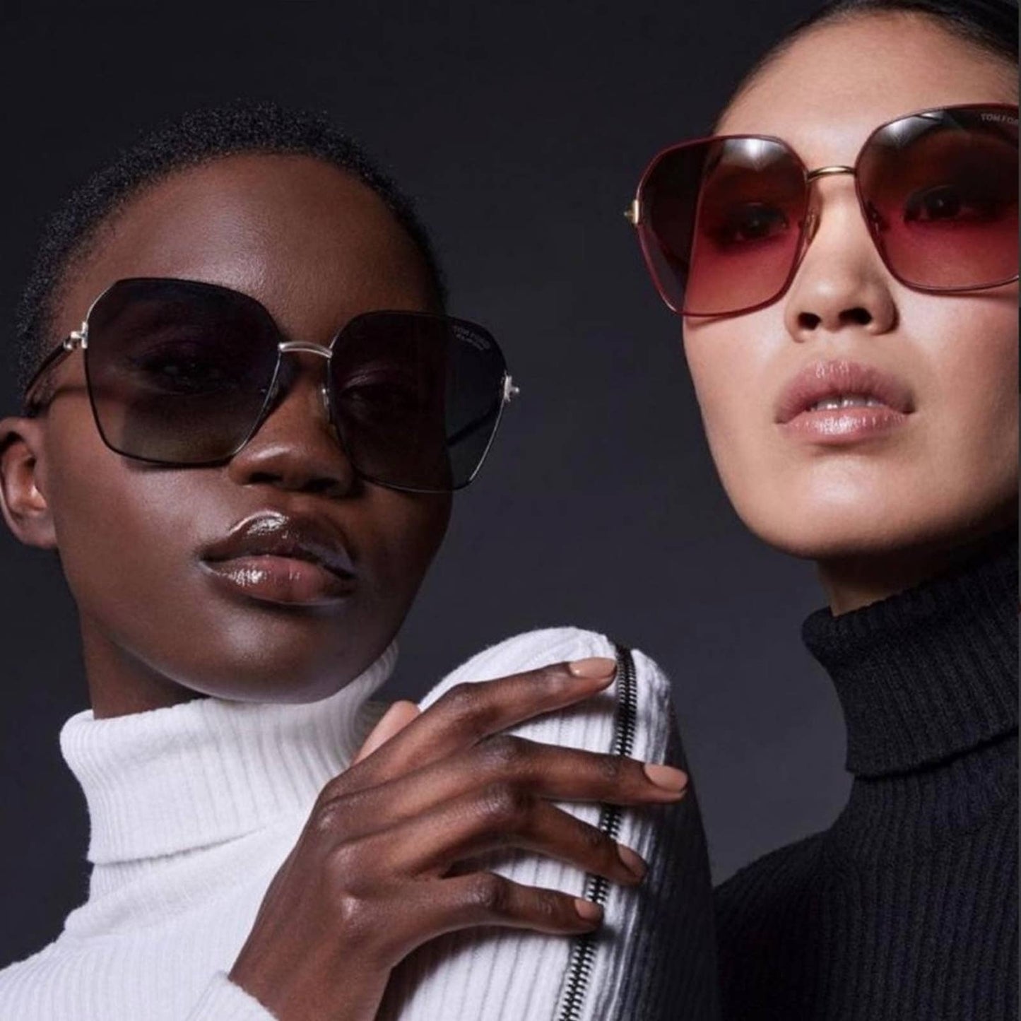 TOM FORD Claudia-02 Sunglasses TF839 01D Polarized