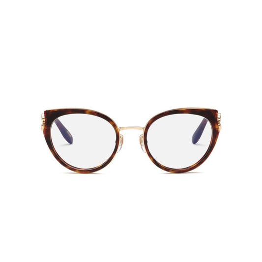 New Chopard VCH367S 0909 Cat Eye Shiny Havana Women Eyeglasses Authentic