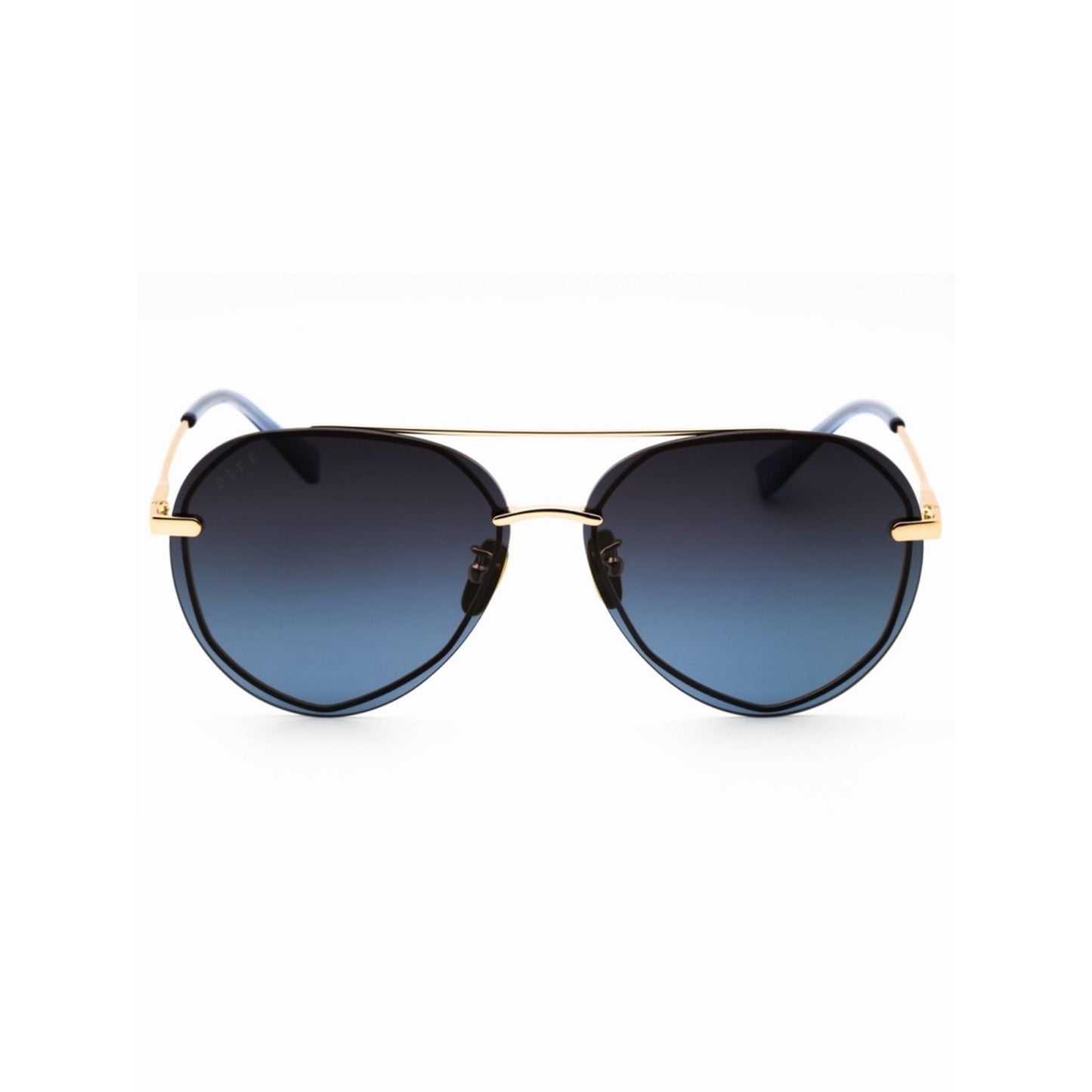 NEW DIFF Eyewear LENOX GD-BL122P Gold Sunglasses Authentic