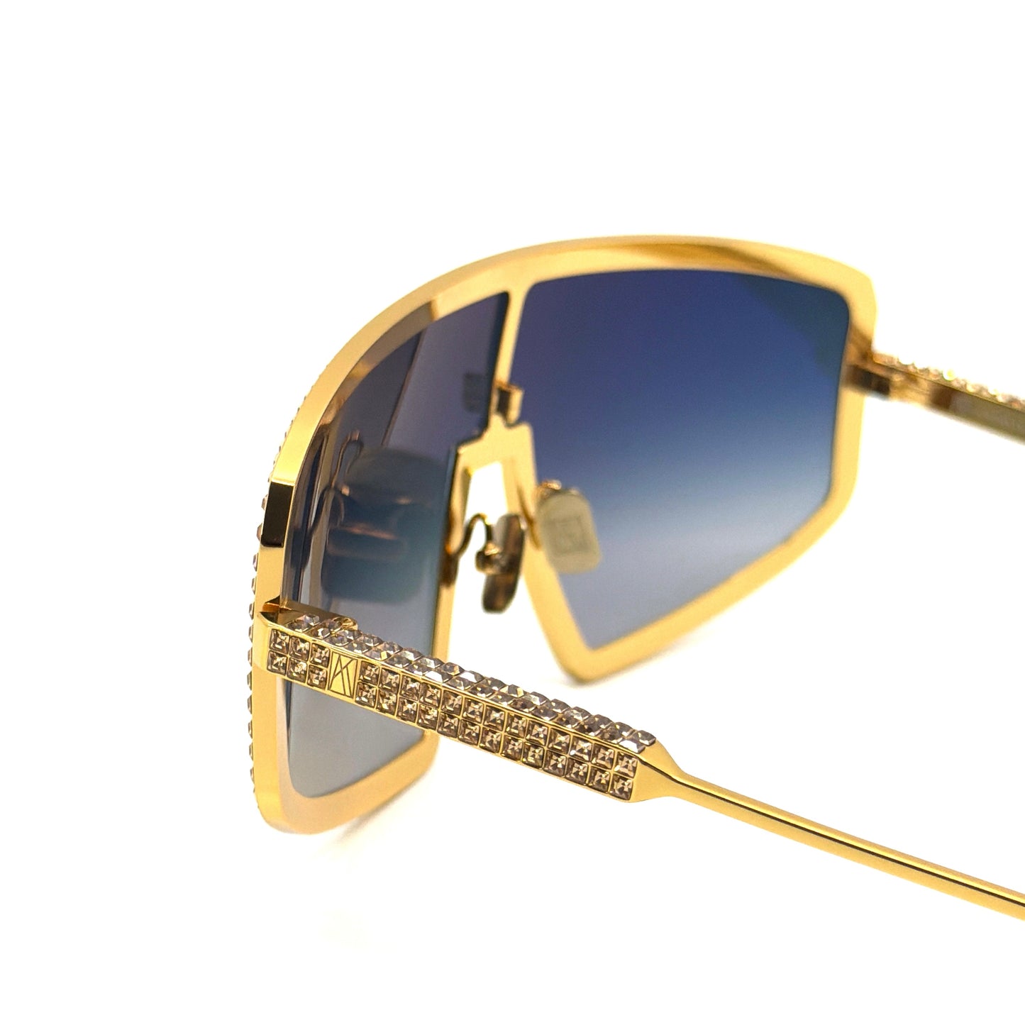 Anna Karin Karlsson Shady Luv 2.0 Gold Blush Mirror Shield Mask Sunglasses