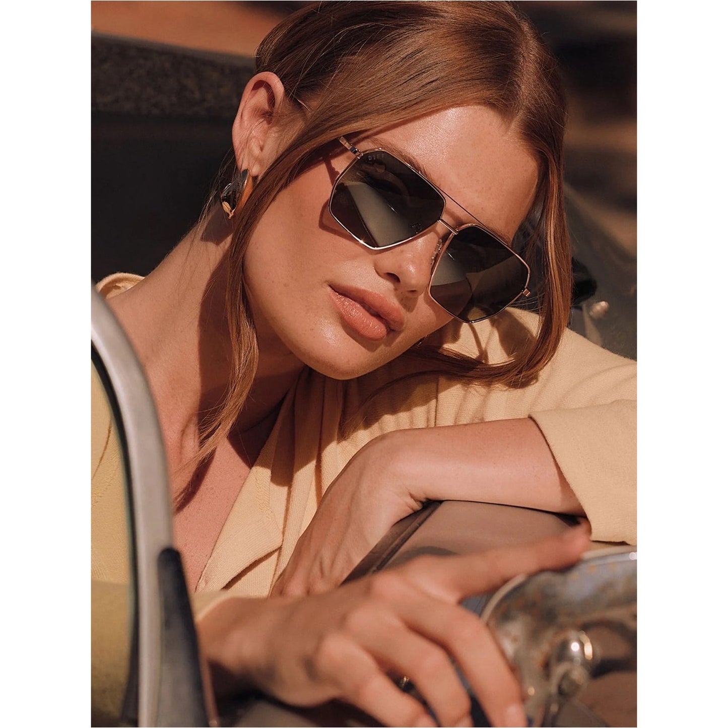 NEW DIFF Eyewear BERKELY DE01-0742 Silver Sunglasses Authentic