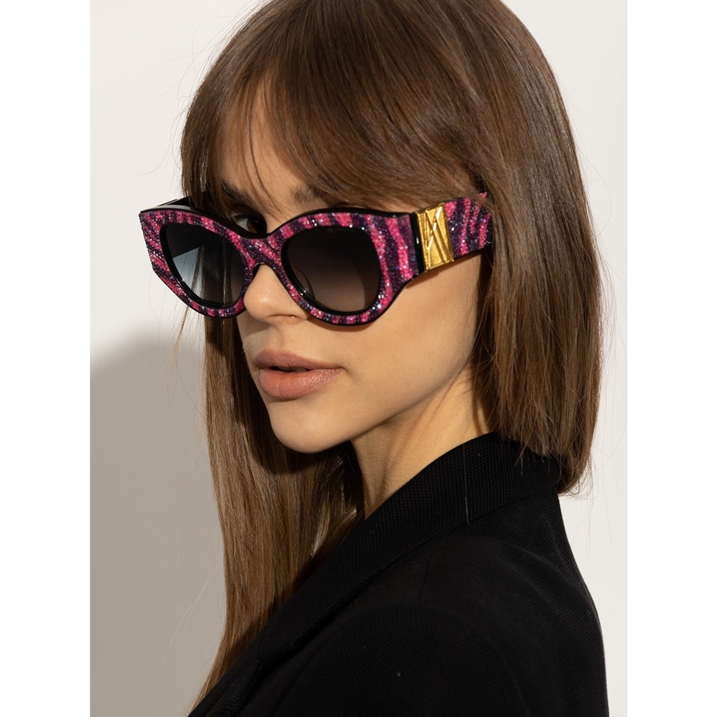New Anna Karin Karlsson Lucky Goes To Vegas Cerise Zebra Sunglasses Authentic
