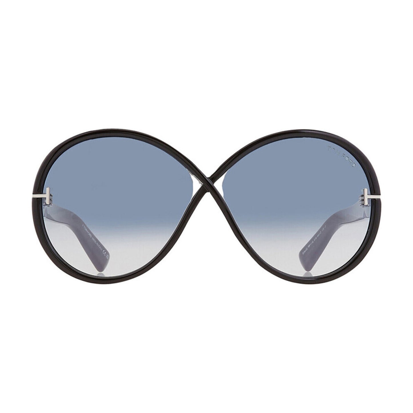 NEW Tom Ford FT1116 01X Shiny Black Sunglasses Authentic