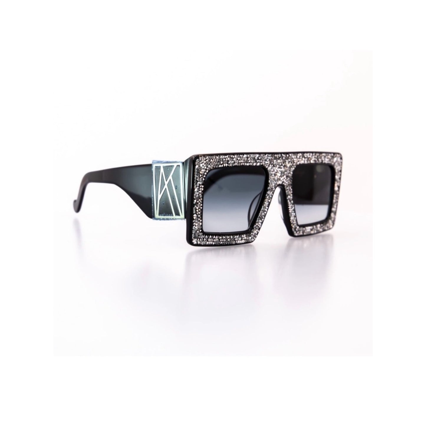 New Anna Karin Karlsson Mother Beep Ice Crystal Black Sunglasses Authentic