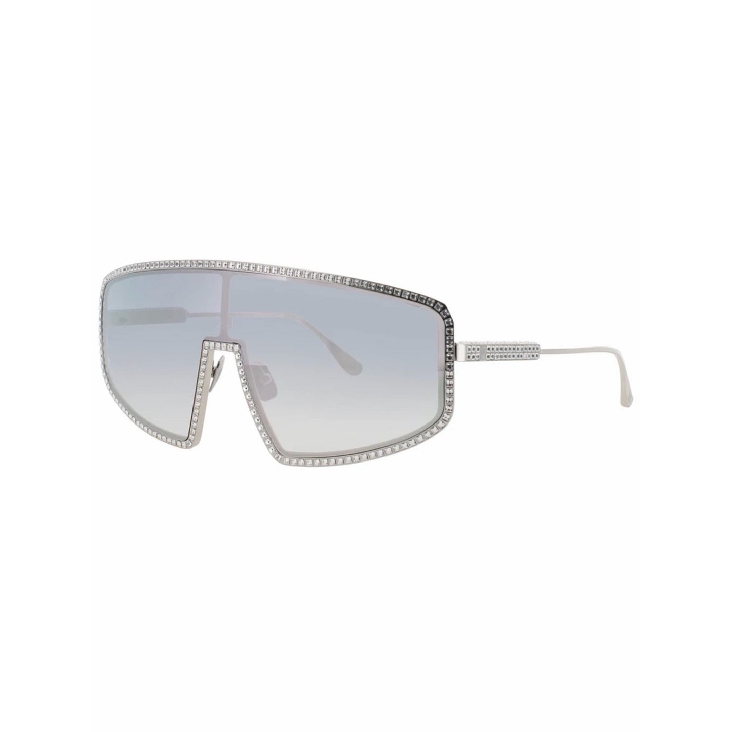 New Anna Karin Karlsson Shady Luv 2.0 White Gold Blush Mirror Shield Sunglasses