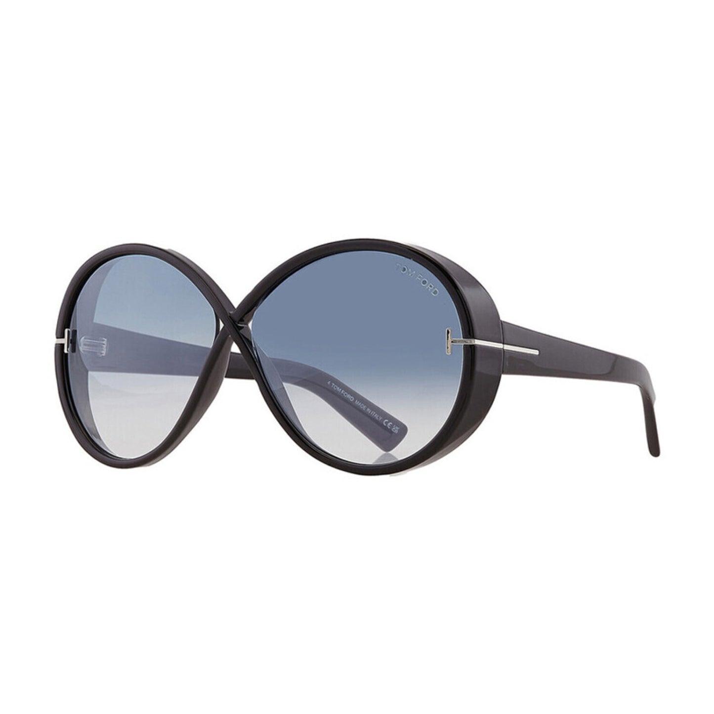 NEW Tom Ford FT1116 01X Shiny Black Sunglasses Authentic
