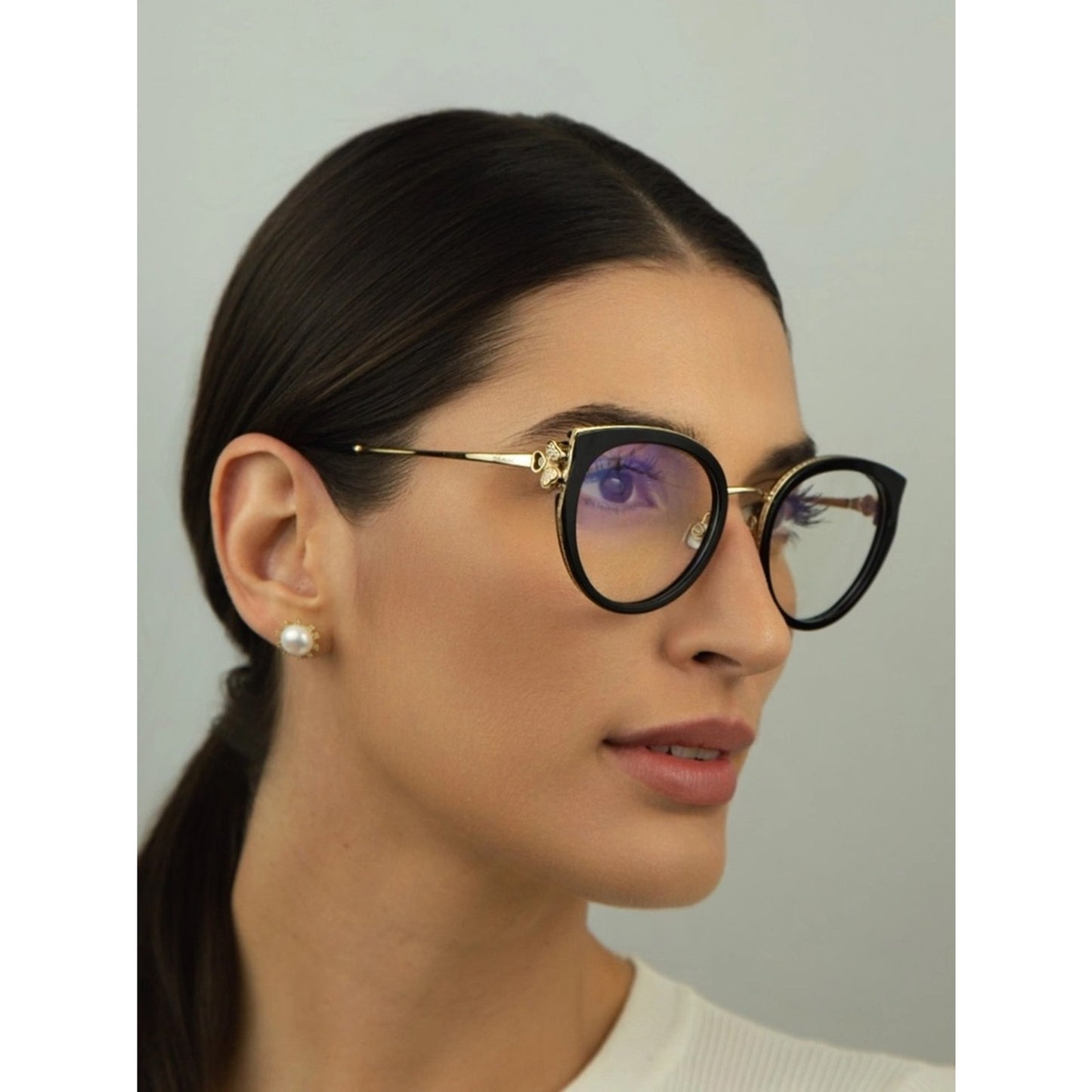 New Chopard VCH367S 0909 Cat Eye Shiny Havana Women Eyeglasses Authentic
