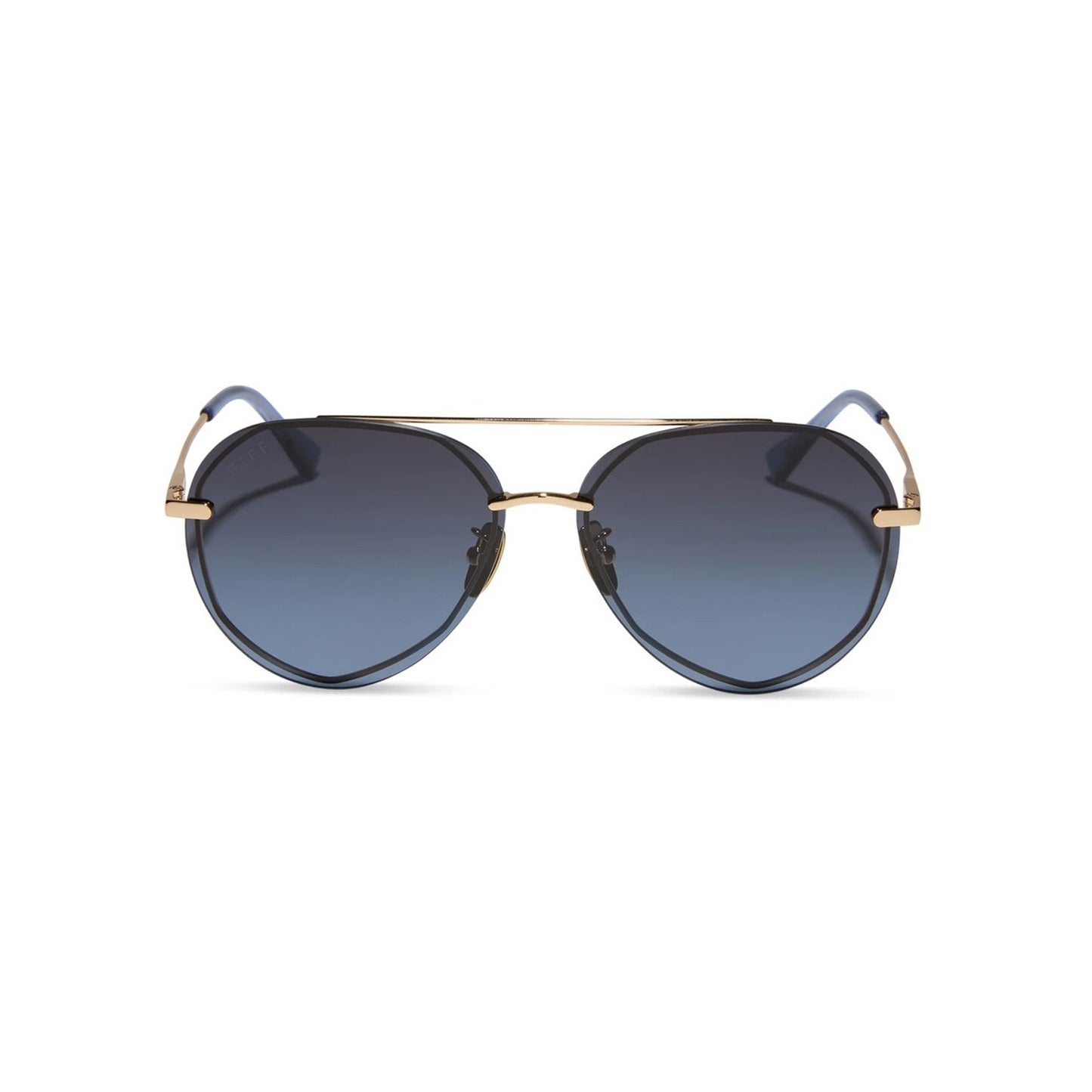 NEW DIFF Eyewear LENOX GD-BL122P Gold Sunglasses Authentic