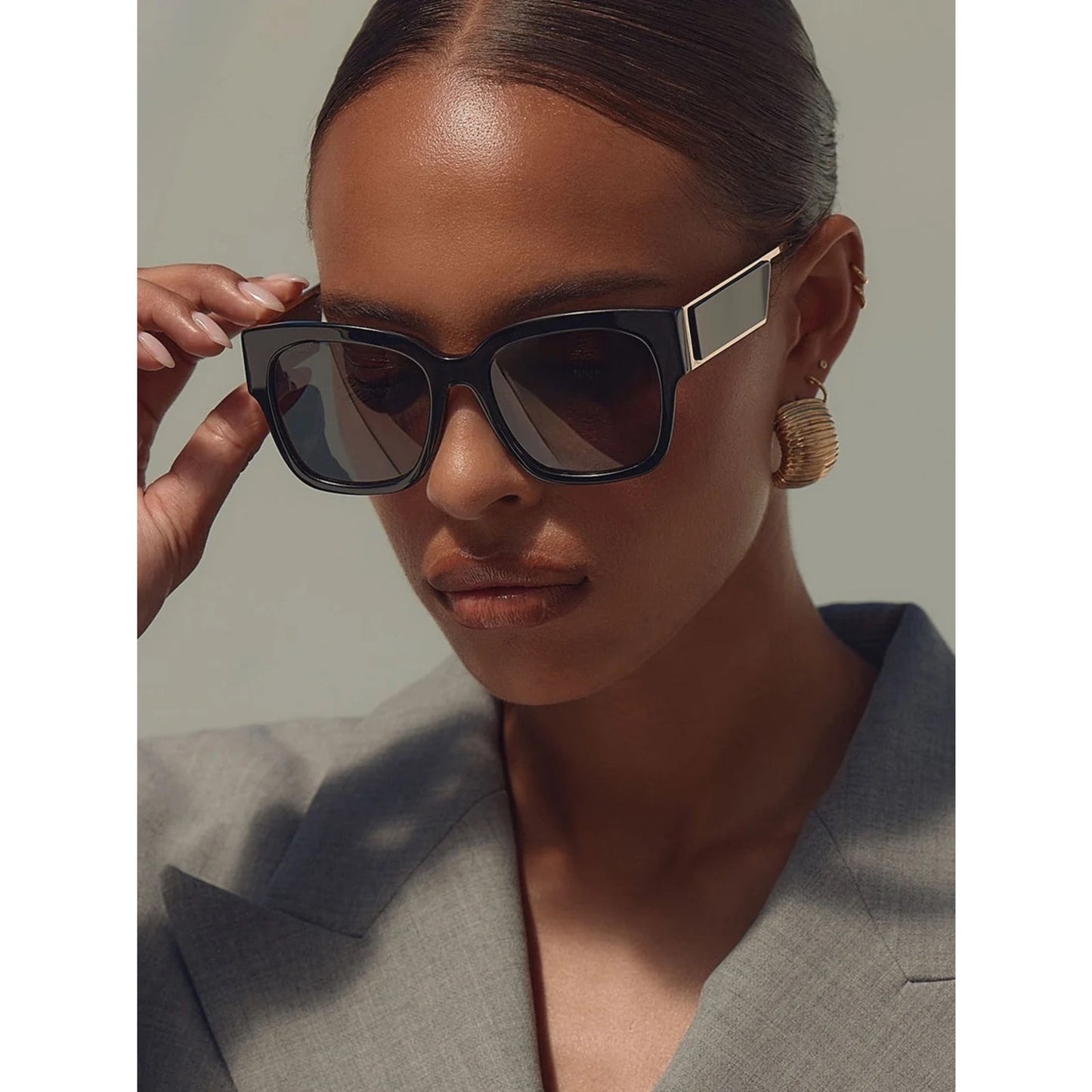 NEW DIFF Eyewear ISABELLA IC01-0420 Black Sunglasses Authentic