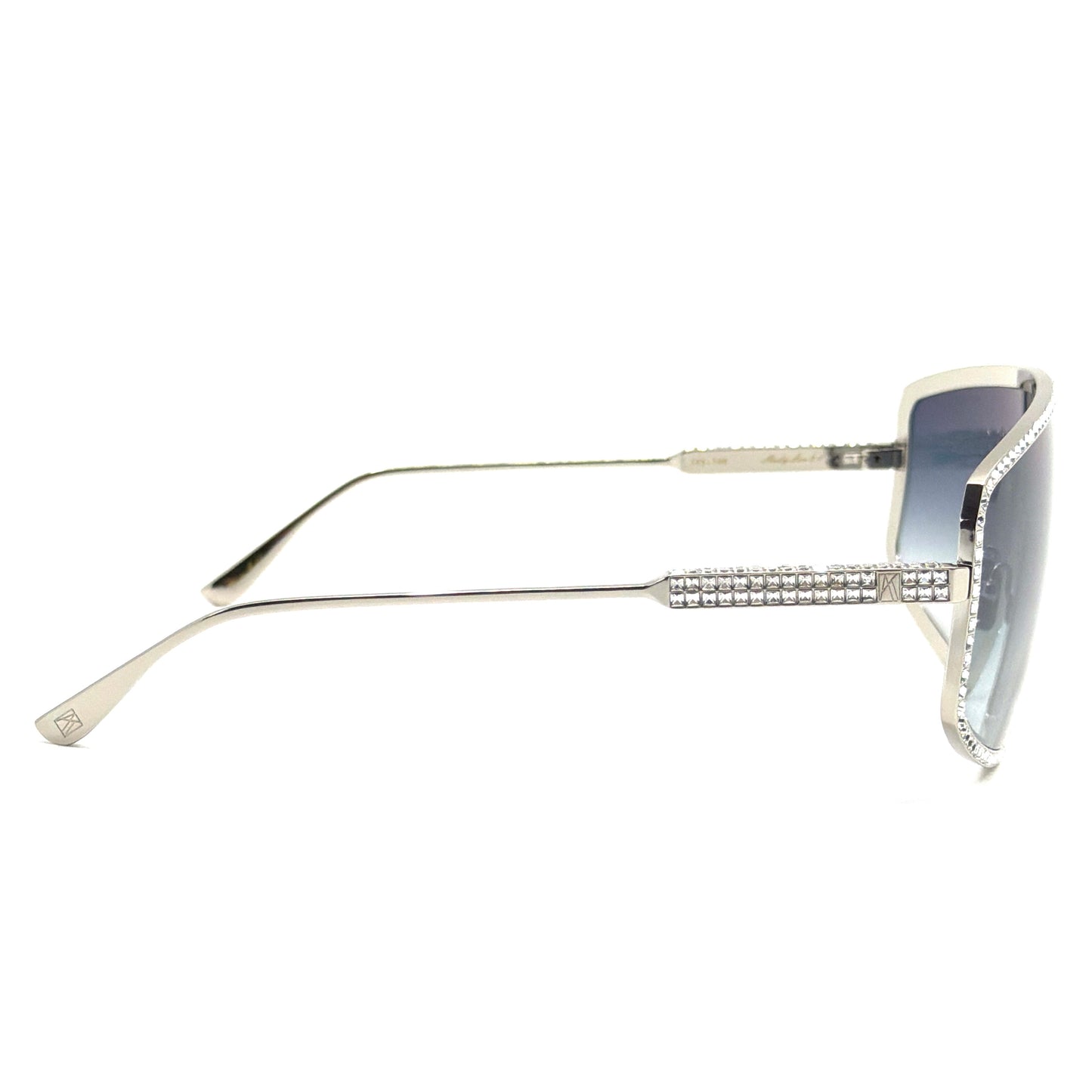Anna Karin Karlsson Shady Luv 2.0 White Gold Shield Sunglasses Authentic