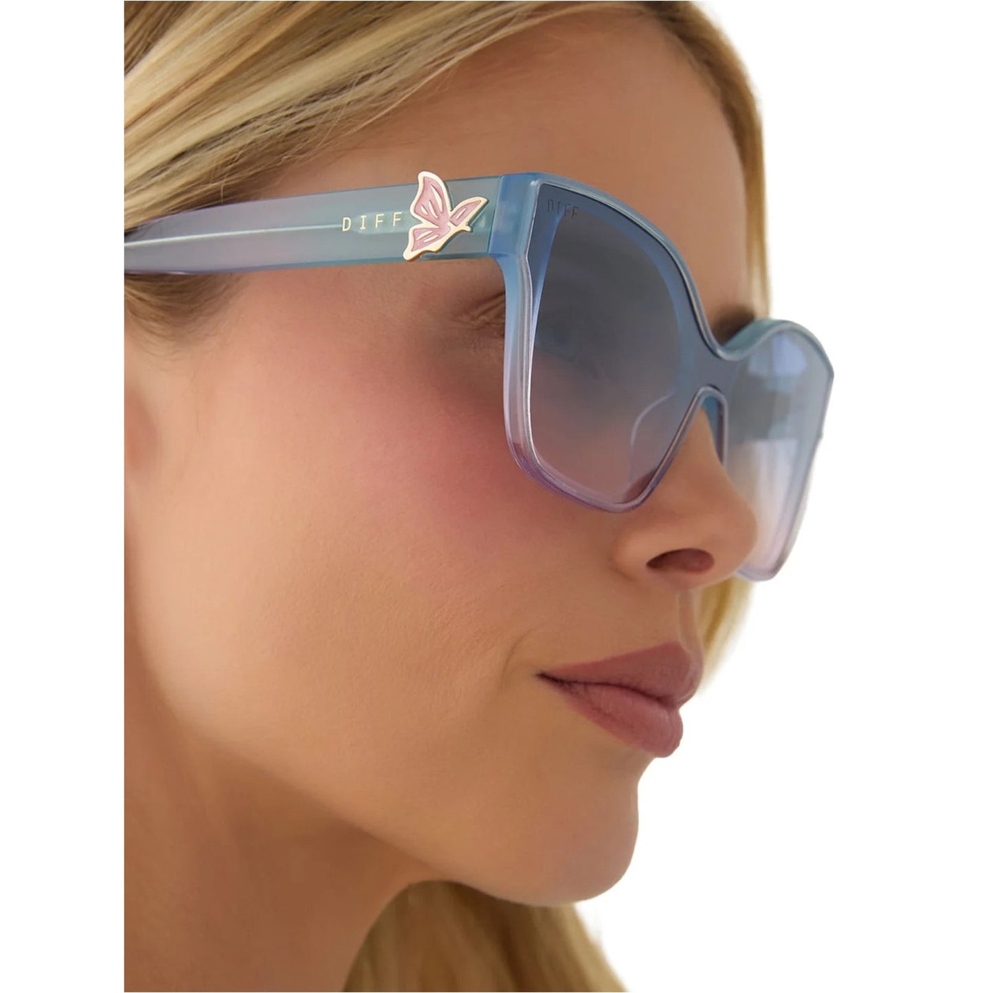 NEW DIFF Eyewear Glinda Upland Butterfly DE01-0865 Sunglasses Authentic