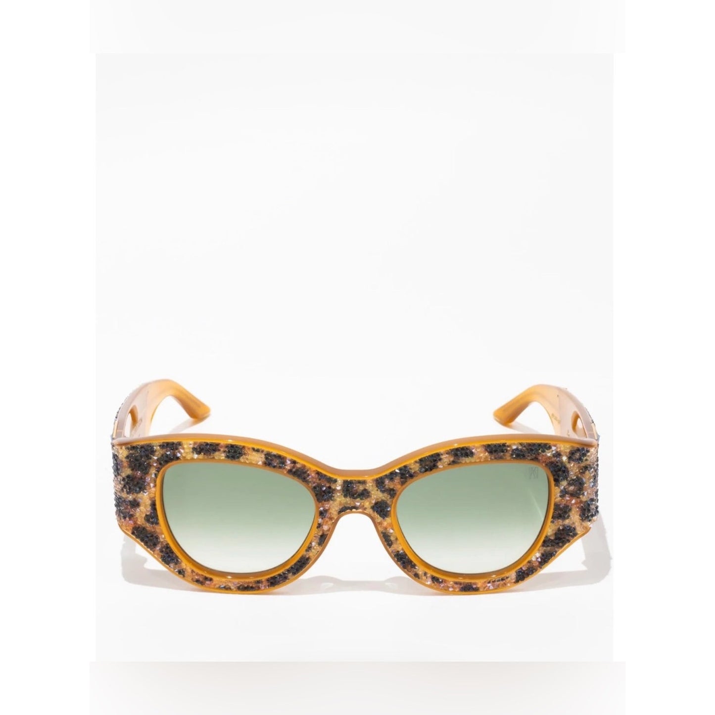 New Anna Karin Karlsson Lucky Goes To Vegas Leopard Crystals Sunglasses