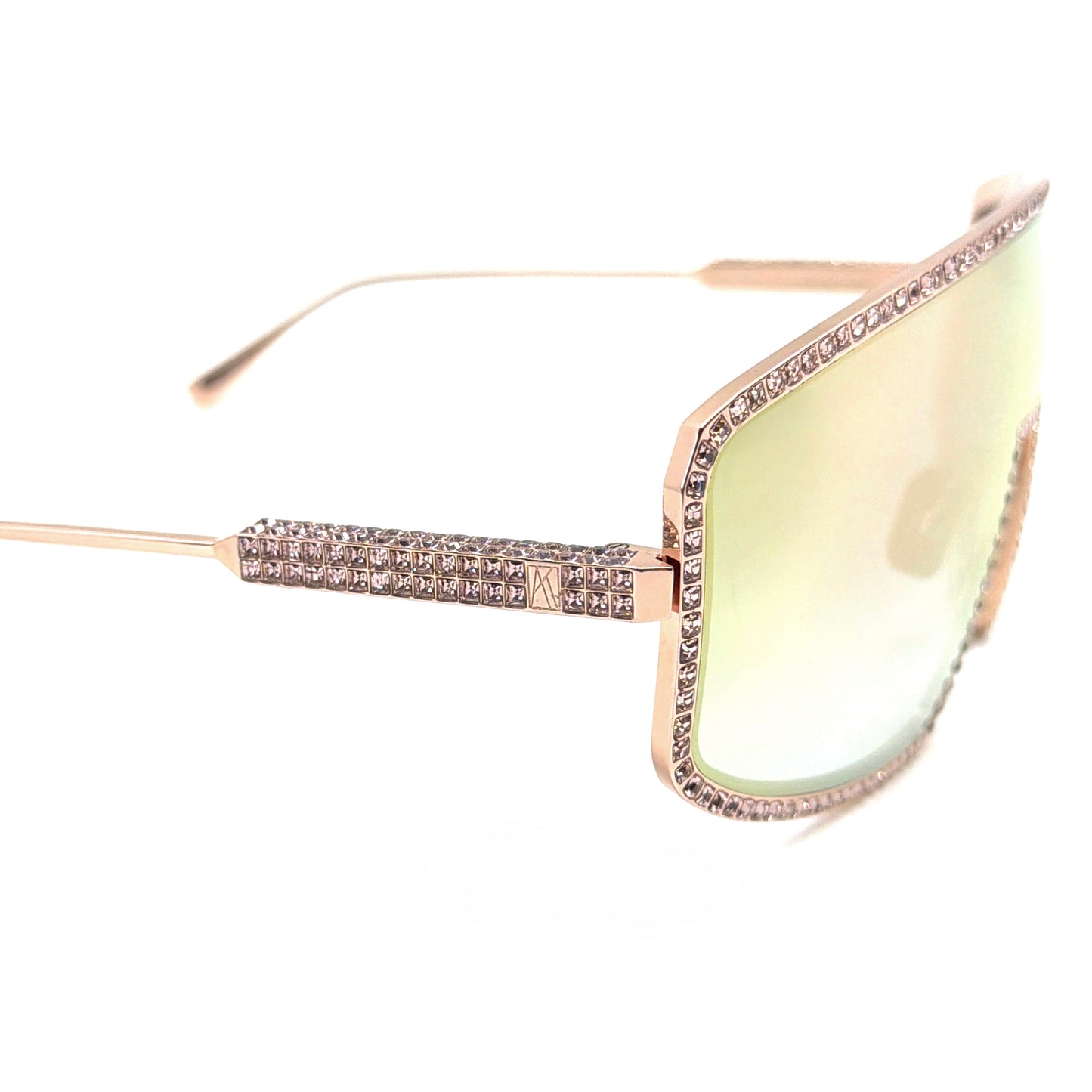 Anna Karin Karlsson Shady Luv 2.0 Rose Crystal Shield Sunglasses Authentic