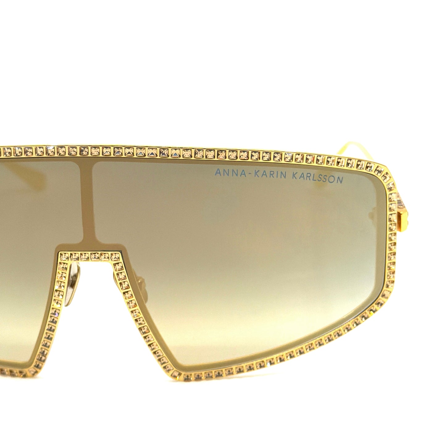 Anna Karin Karlsson Shady Luv 2.0 Gold Blush Mirror Shield Mask Sunglasses
