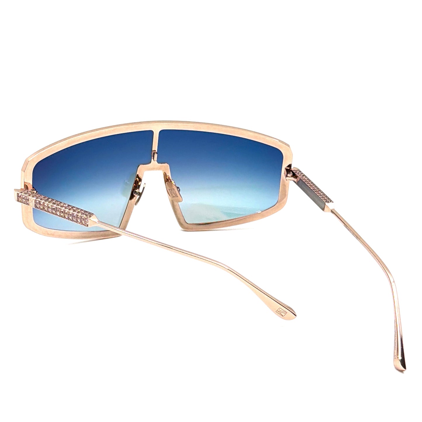 Anna Karin Karlsson Shady Luv 2.0 Rose Crystal Shield Sunglasses Authentic