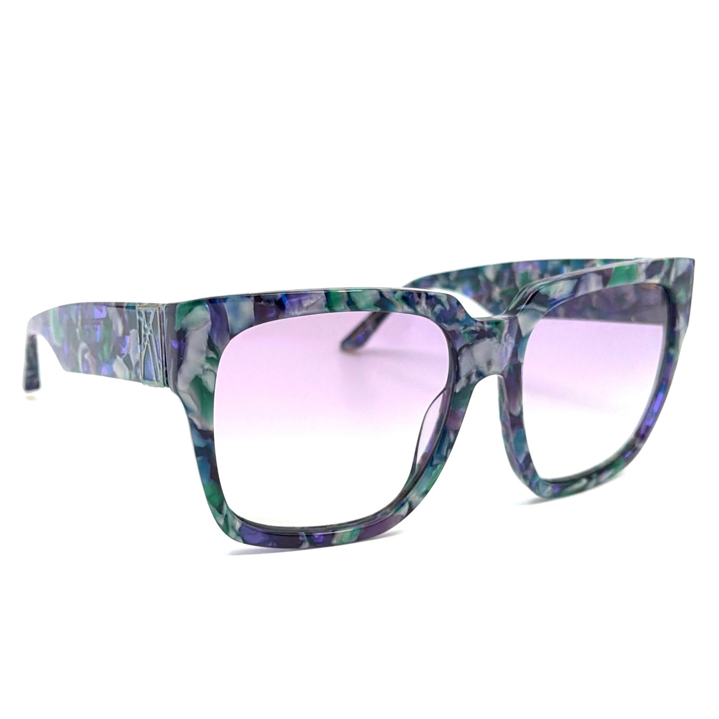 Anna Karin Karlsson Coco Stories Winter Square Sunglasses Blue-Purple Marble