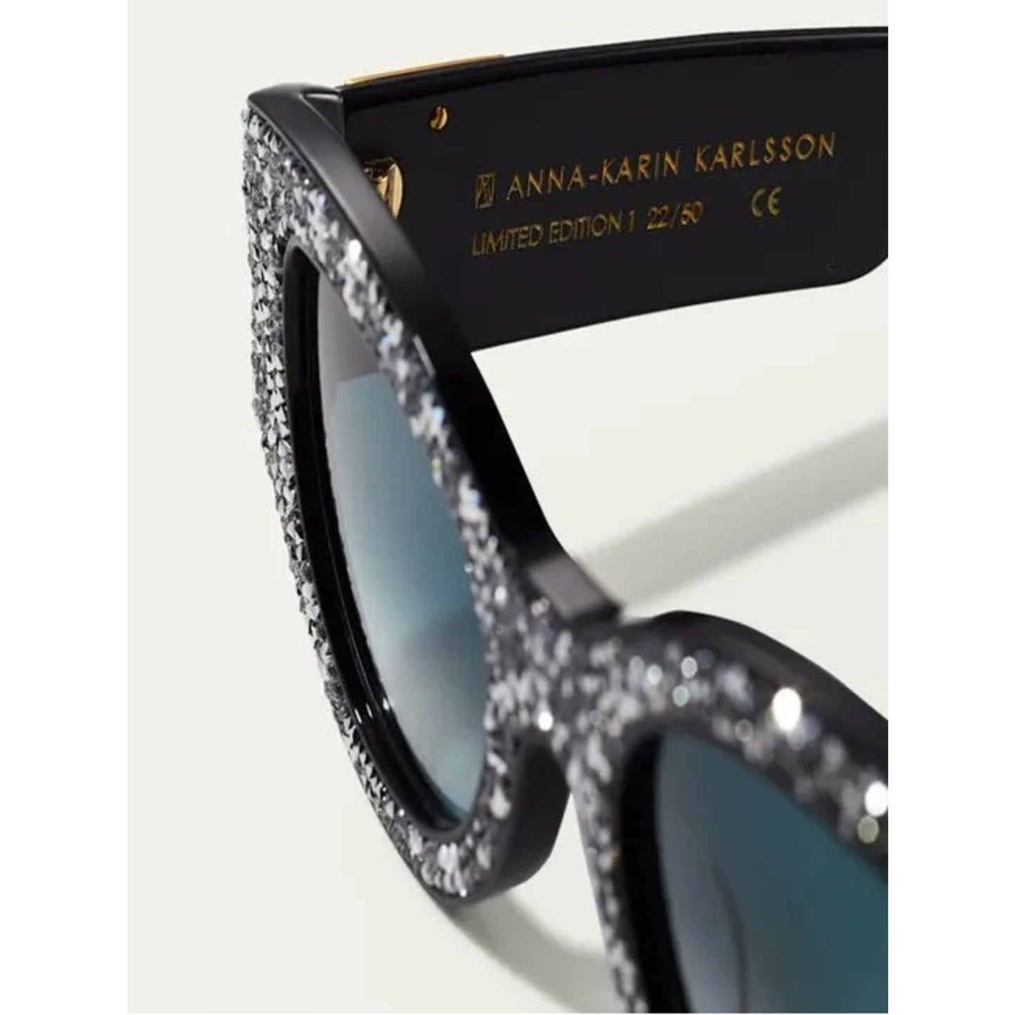 New Anna Karin Karlsson Lucky Goes To Vegas Ice Crystal Cat Eye Sunglasses