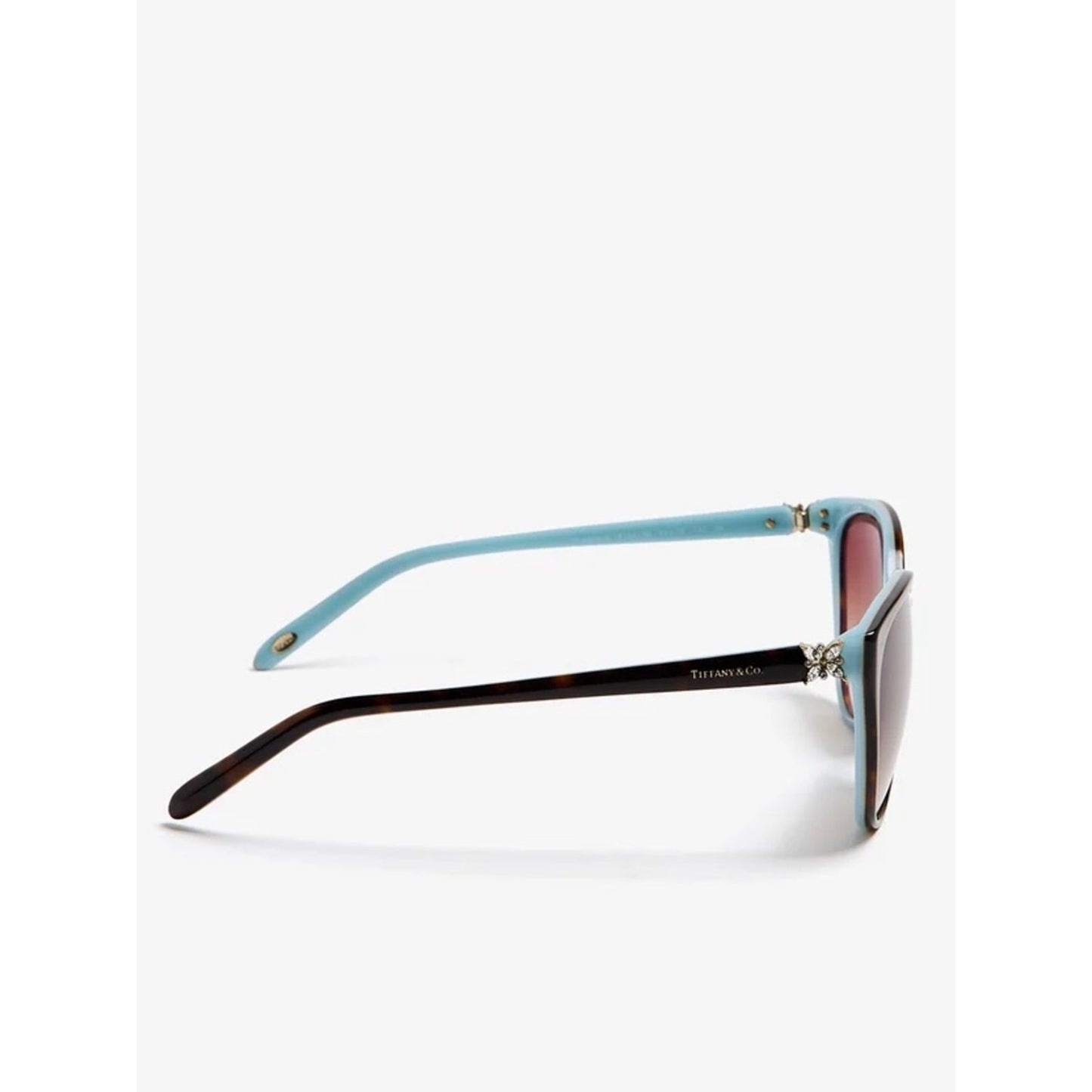 NEW TIFFANY & CO TF4089B 81343B HAVANA ON TIFFANY BLUE Sunglasses Authentic