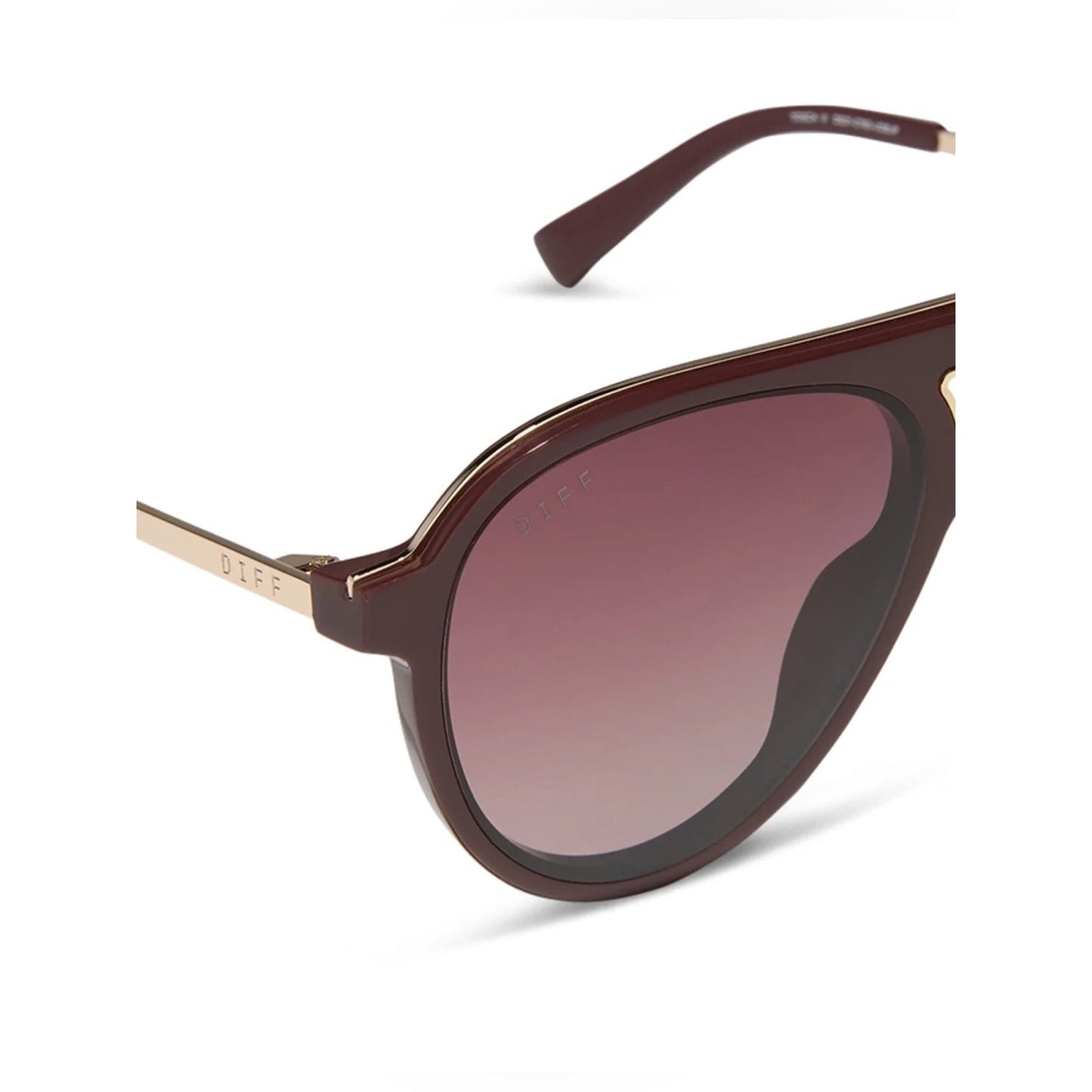 NEW DIFF Eyewear TOSCAIII DE01-0765 Rugby Red Sunglasses Authentic