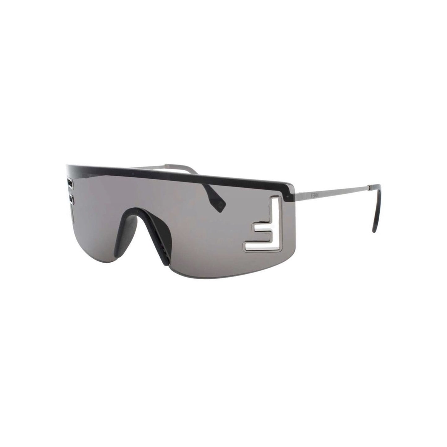 NEW FENDI FE40168U 14A SHINY LIGHT RUTHENIUM Sunglasses Authentic