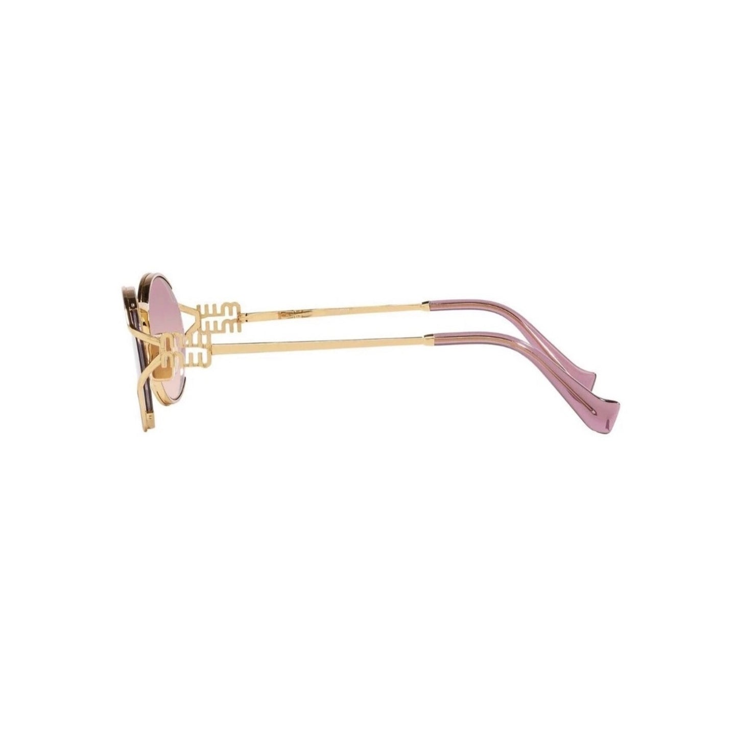 Miu Miu MU52YS 5AK06S Gold Sunglasses New Authentic