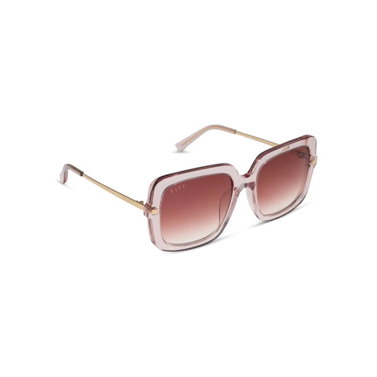 NEW DIFF Eyewear SANDRA DE01-0370-LP Light Pink Crystal Sunglasses Authentic