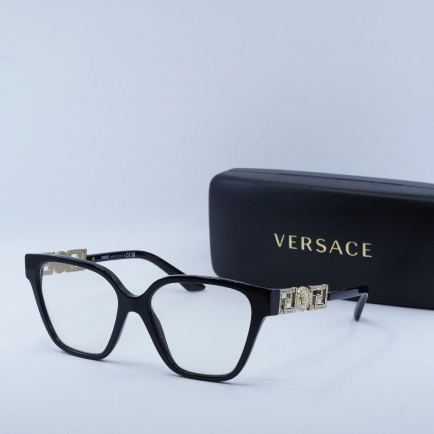 NEW Versace VE3358B GB1 Black/Gold Eyeglasses Authentic
