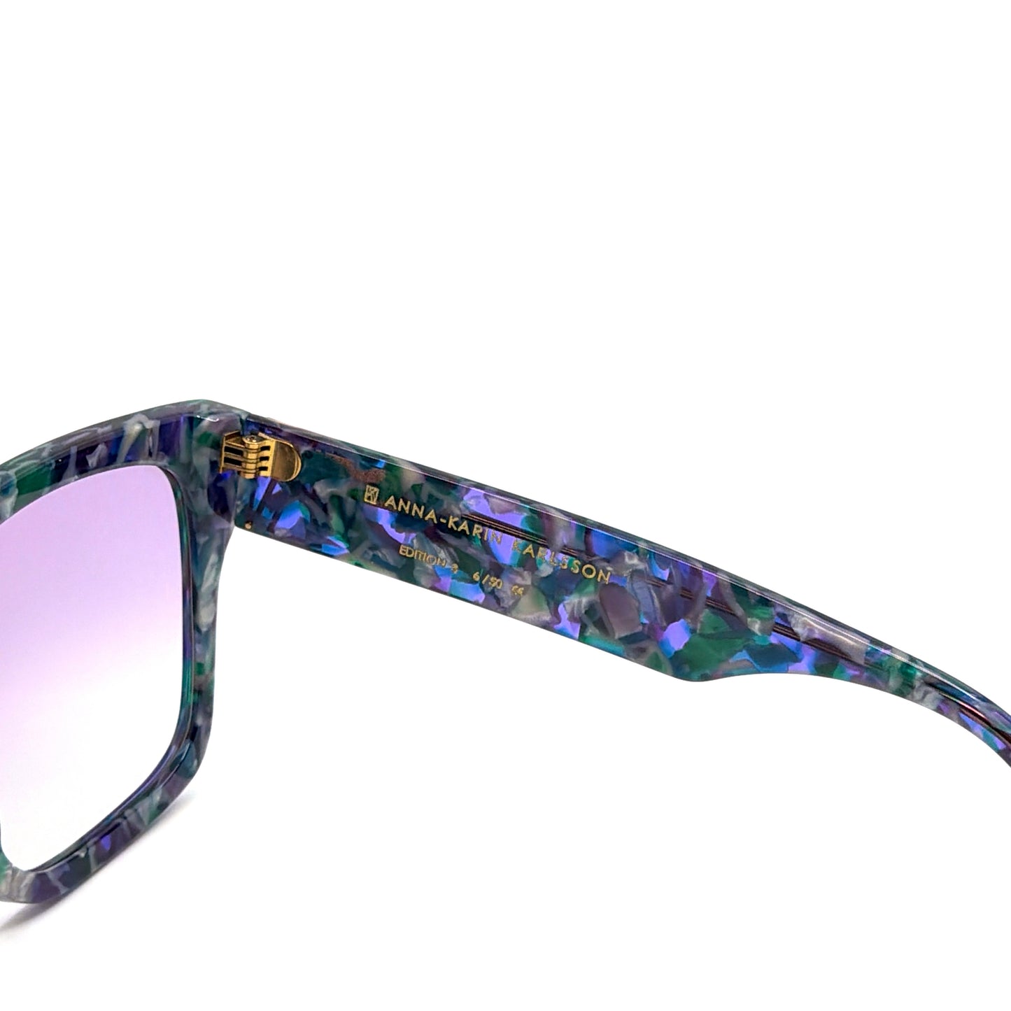 Anna Karin Karlsson Coco Stories Winter Square Sunglasses Blue-Purple Marble