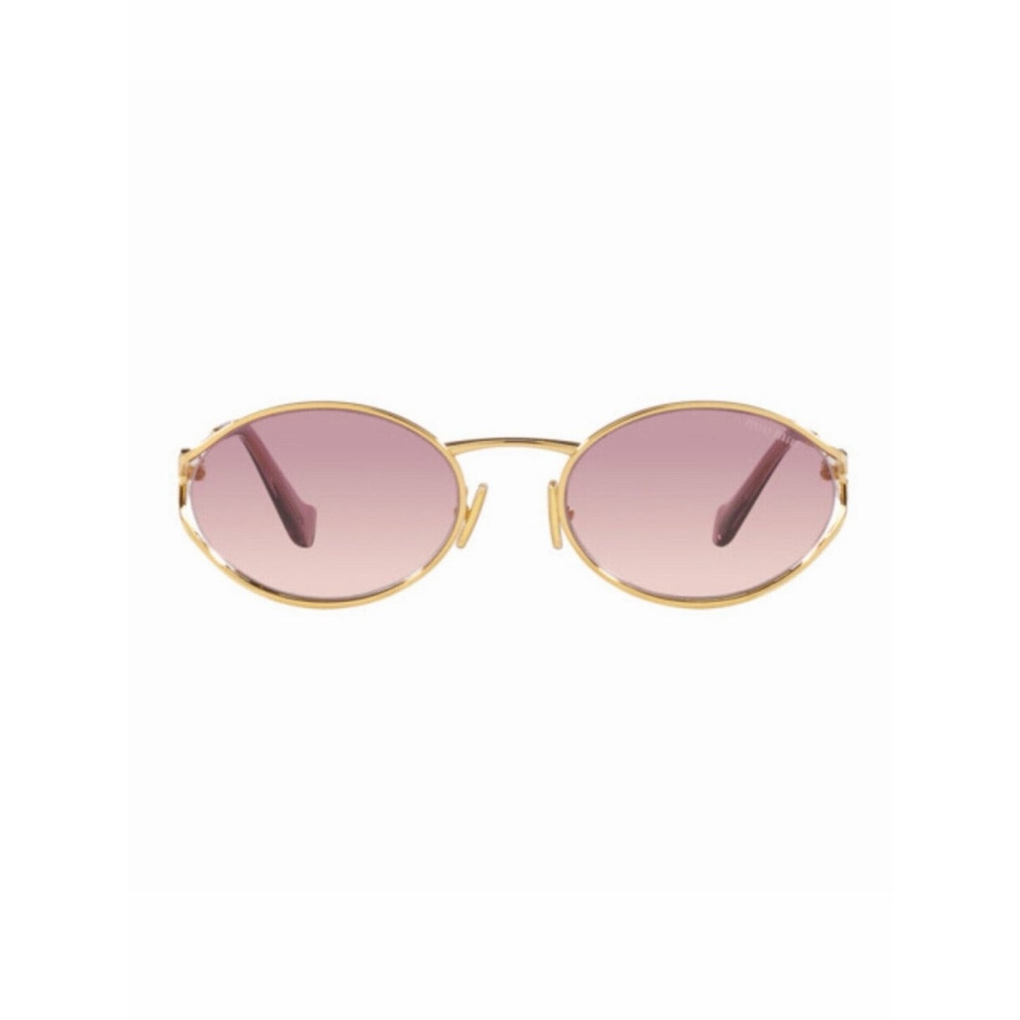 Miu Miu MU52YS 5AK06S Gold Sunglasses New Authentic