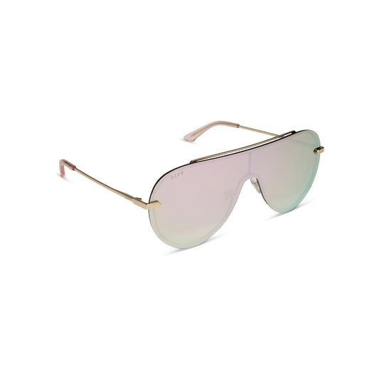 NEW DIFF Eyewear IMANI DE01-0637-GDCBN Gold Sunglasses Authentic