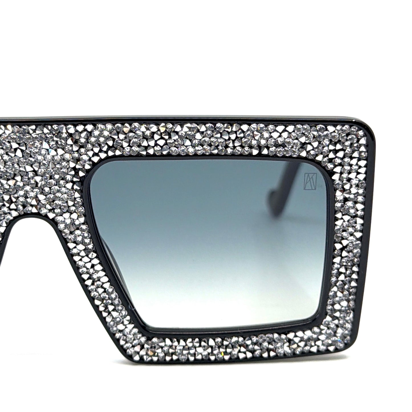 New Anna Karin Karlsson Mother Beep Ice Crystal Black Sunglasses Authentic