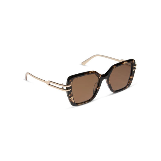 NEW DIFF Eyewear DASHA DE01-0870 Espresso Tortoise Gold Sunglasses Authentic