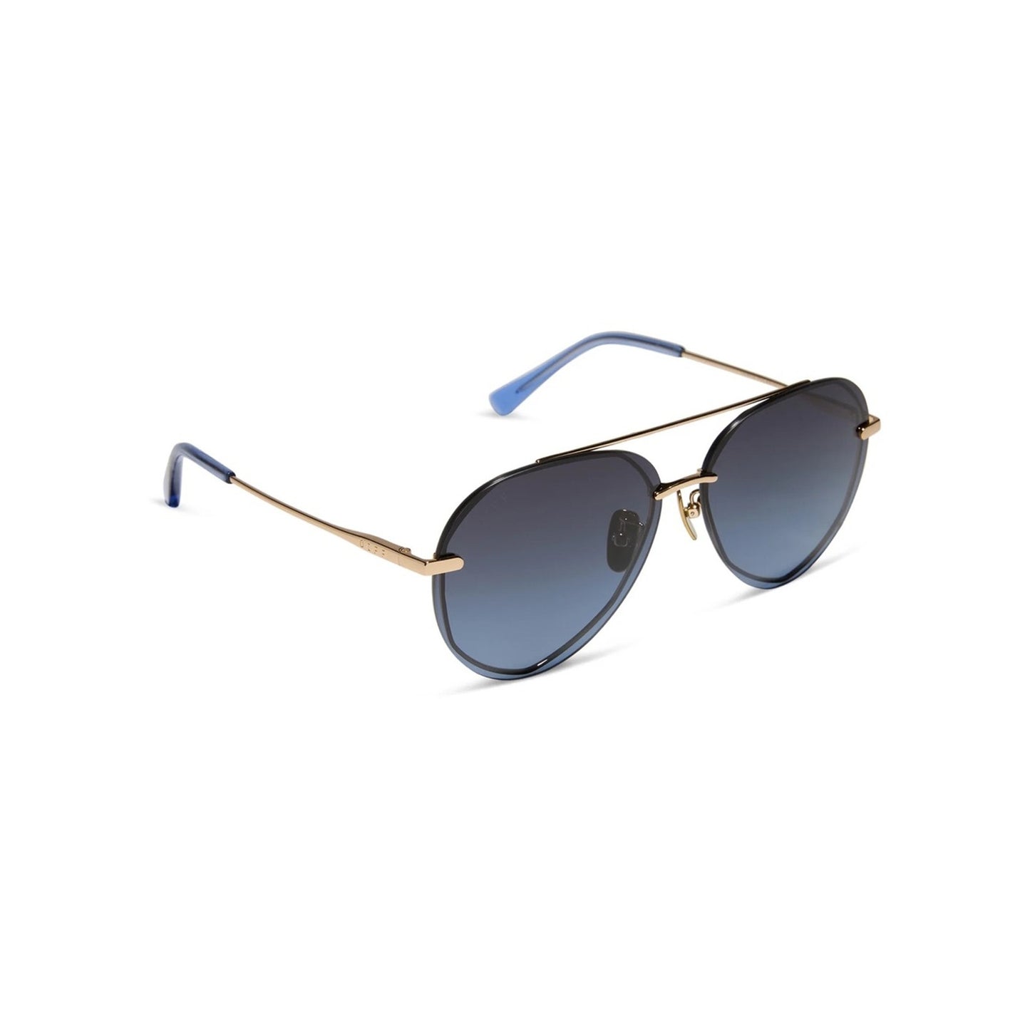 NEW DIFF Eyewear LENOX GD-BL122P Gold Sunglasses Authentic