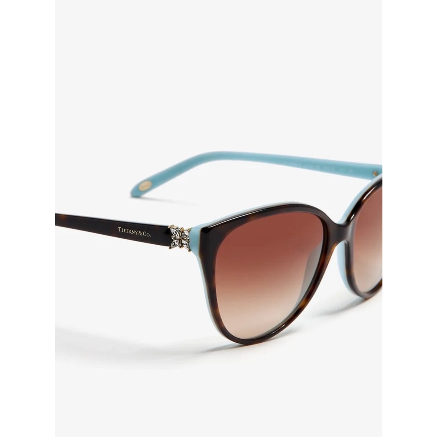 NEW TIFFANY & CO TF4089B 81343B HAVANA ON TIFFANY BLUE Sunglasses Authentic