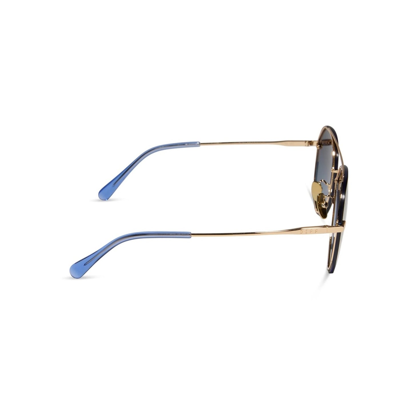 NEW DIFF Eyewear LENOX GD-BL122P Gold Sunglasses Authentic
