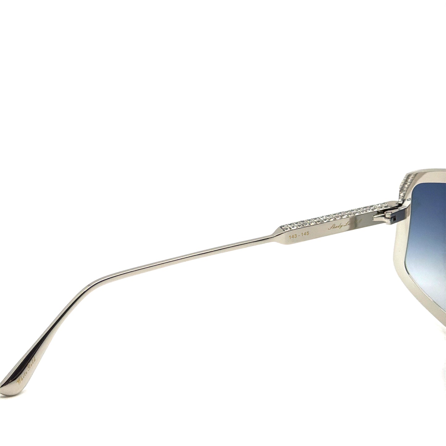 Anna Karin Karlsson Shady Luv 2.0 White Gold Shield Sunglasses Authentic