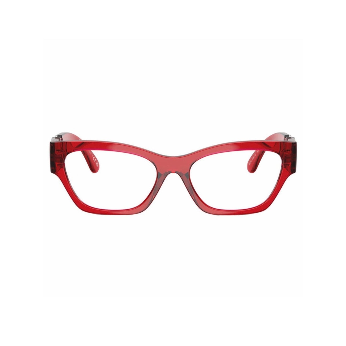 NEW Versace VE3367U 5495 Red Transparent Eyeglasses Authentic