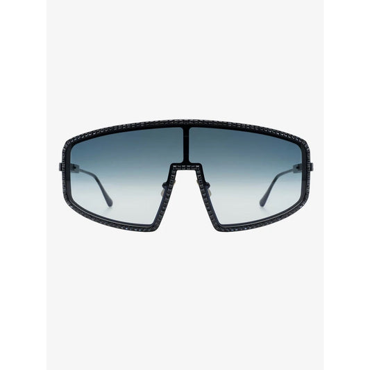 New Anna Karin Karlsson Shady Luv 2.0 Black Shield Swarovski Sunglasses
