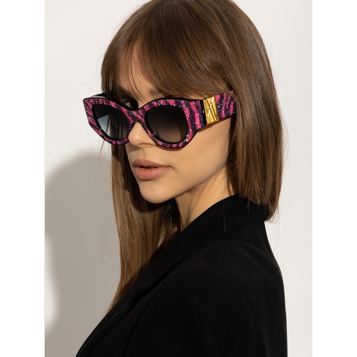 New Anna Karin Karlsson Lucky Goes To Vegas Black Crystal Sunglasses Authentic