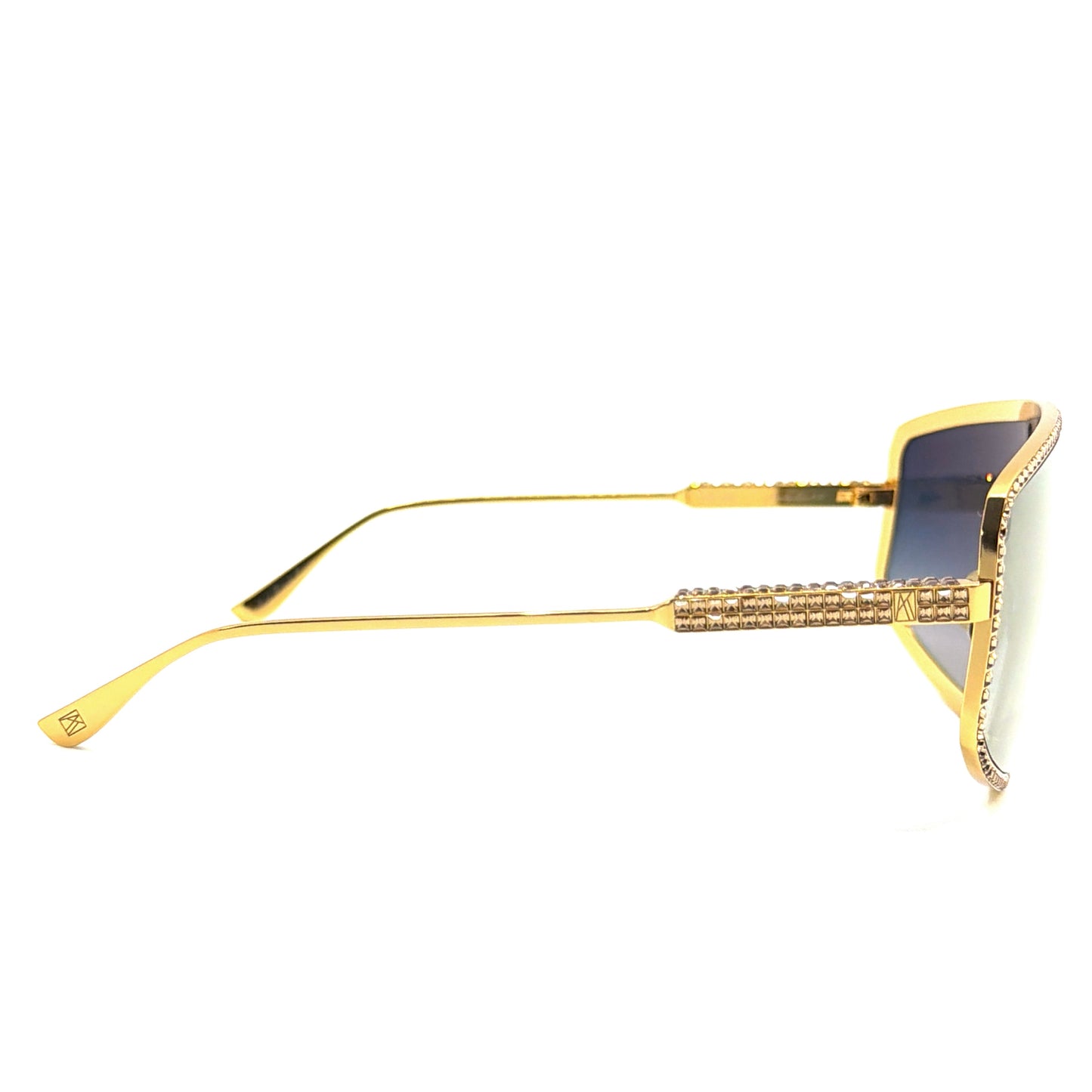 Anna Karin Karlsson Shady Luv 2.0 Gold Blush Mirror Shield Mask Sunglasses