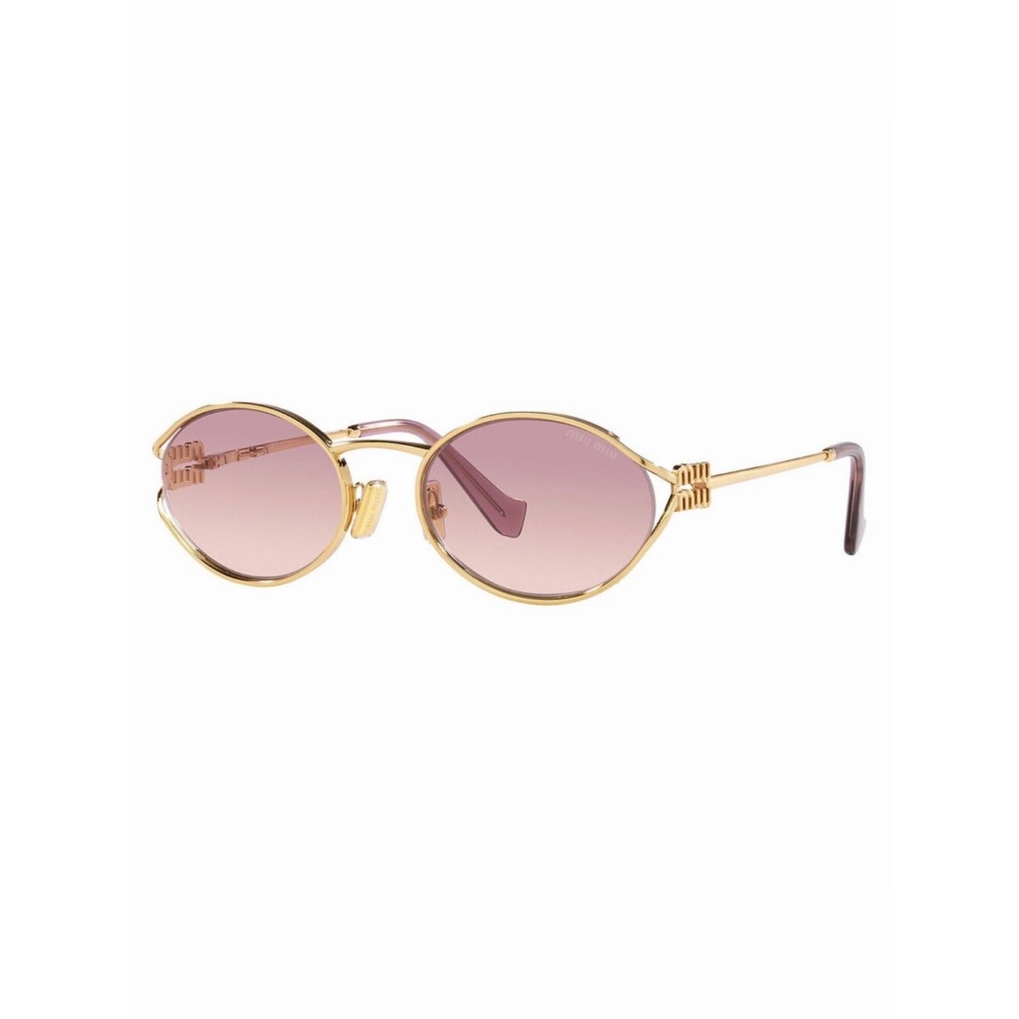 Miu Miu MU52YS 5AK06S Gold Sunglasses New Authentic