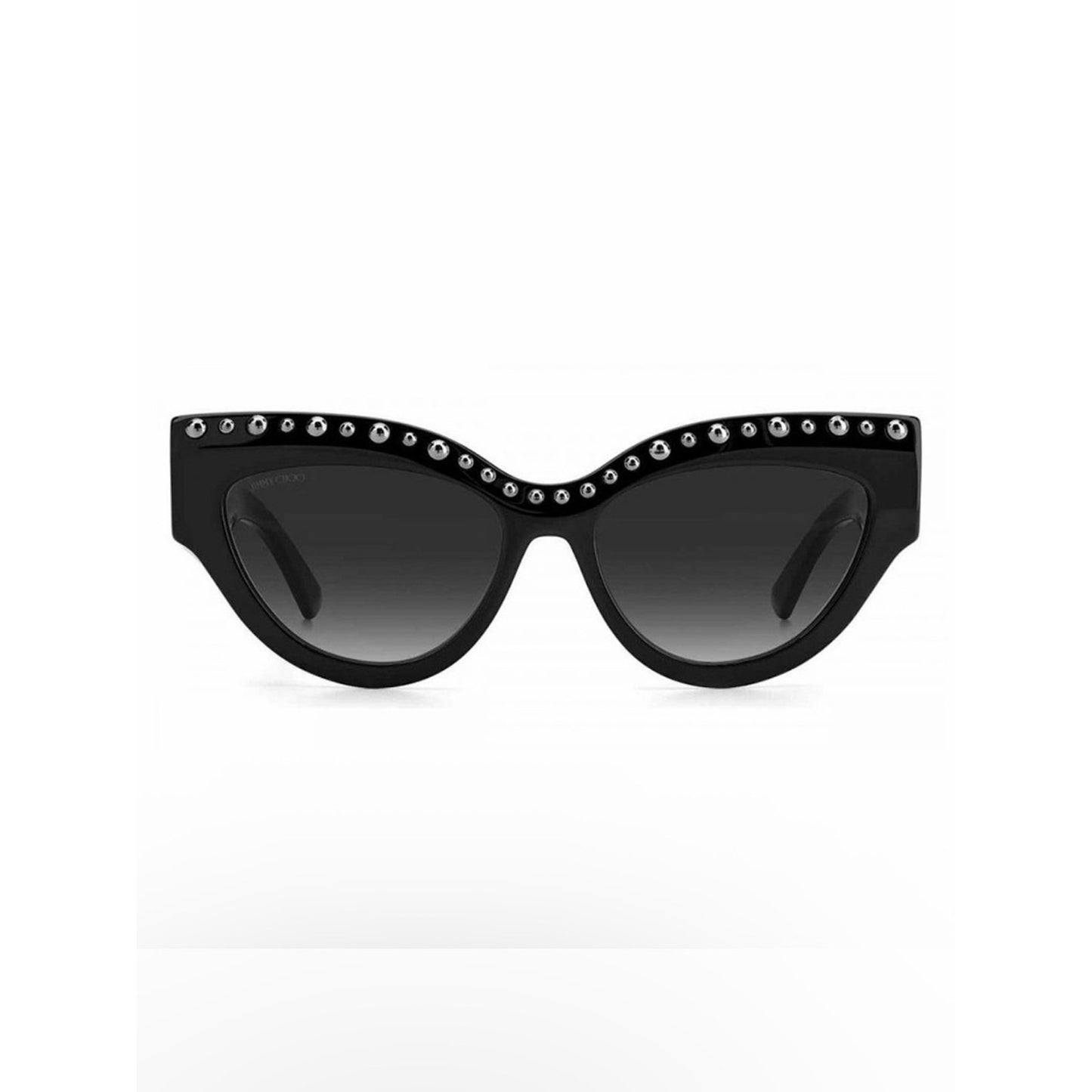 New Jimmy Choo SONJA/G/S Black Cat-Eye Sunglasses with Crystal Stud Trim