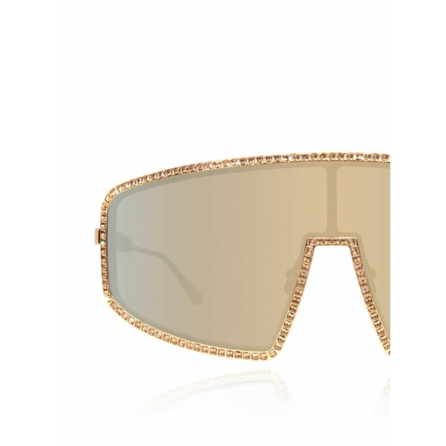 New Anna Karin Karlsson Shady Luv 2.0 Gold Blush Mirror Shield Mask Sunglasses