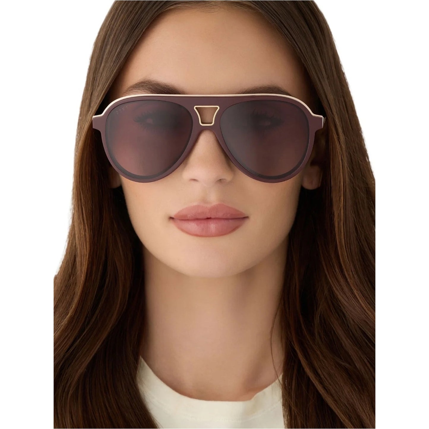 NEW DIFF Eyewear TOSCAIII DE01-0765 Rugby Red Sunglasses Authentic